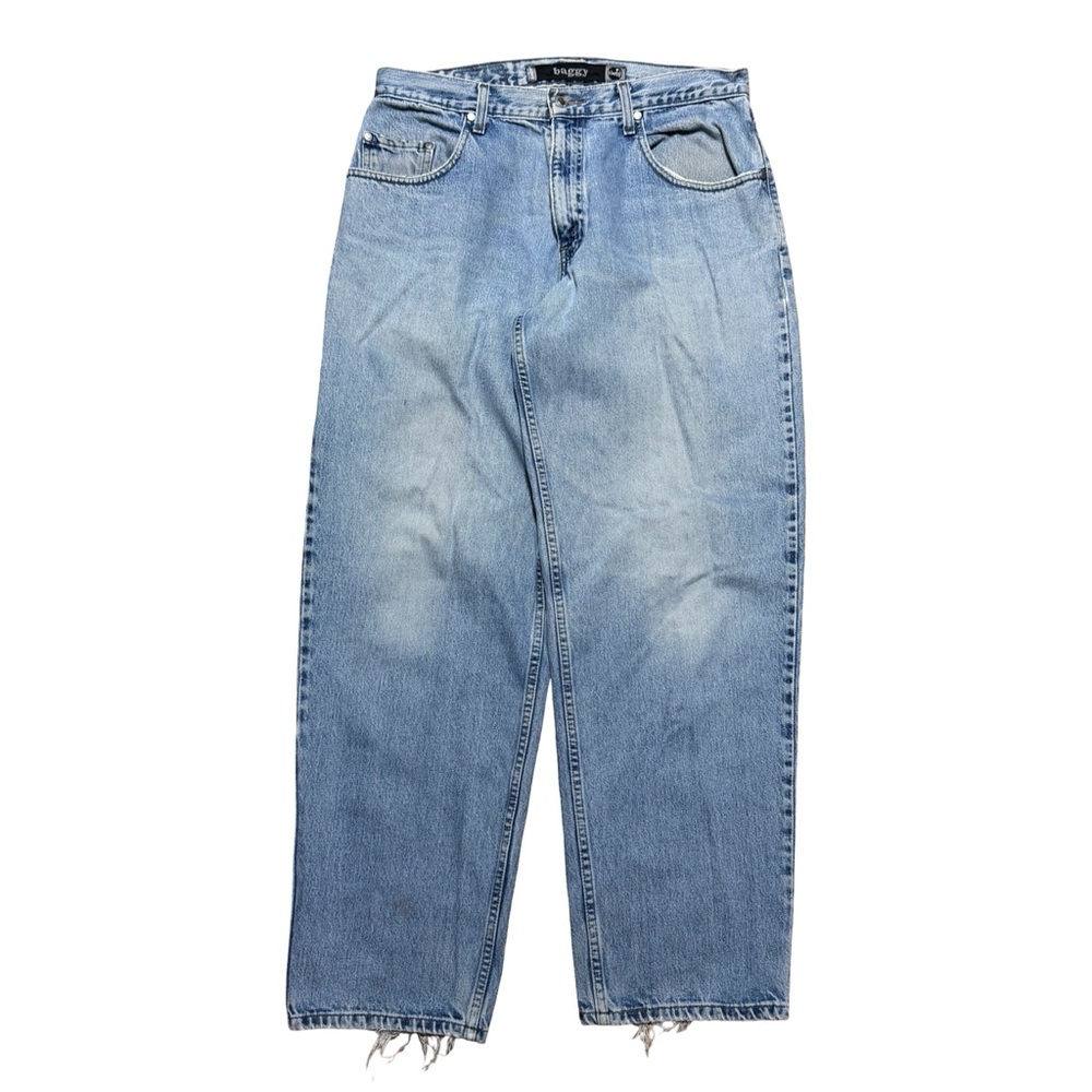 Vintage 90s Levi’s Silvertab Baggy Light Wash Faded Blue Jeans Size 34x32